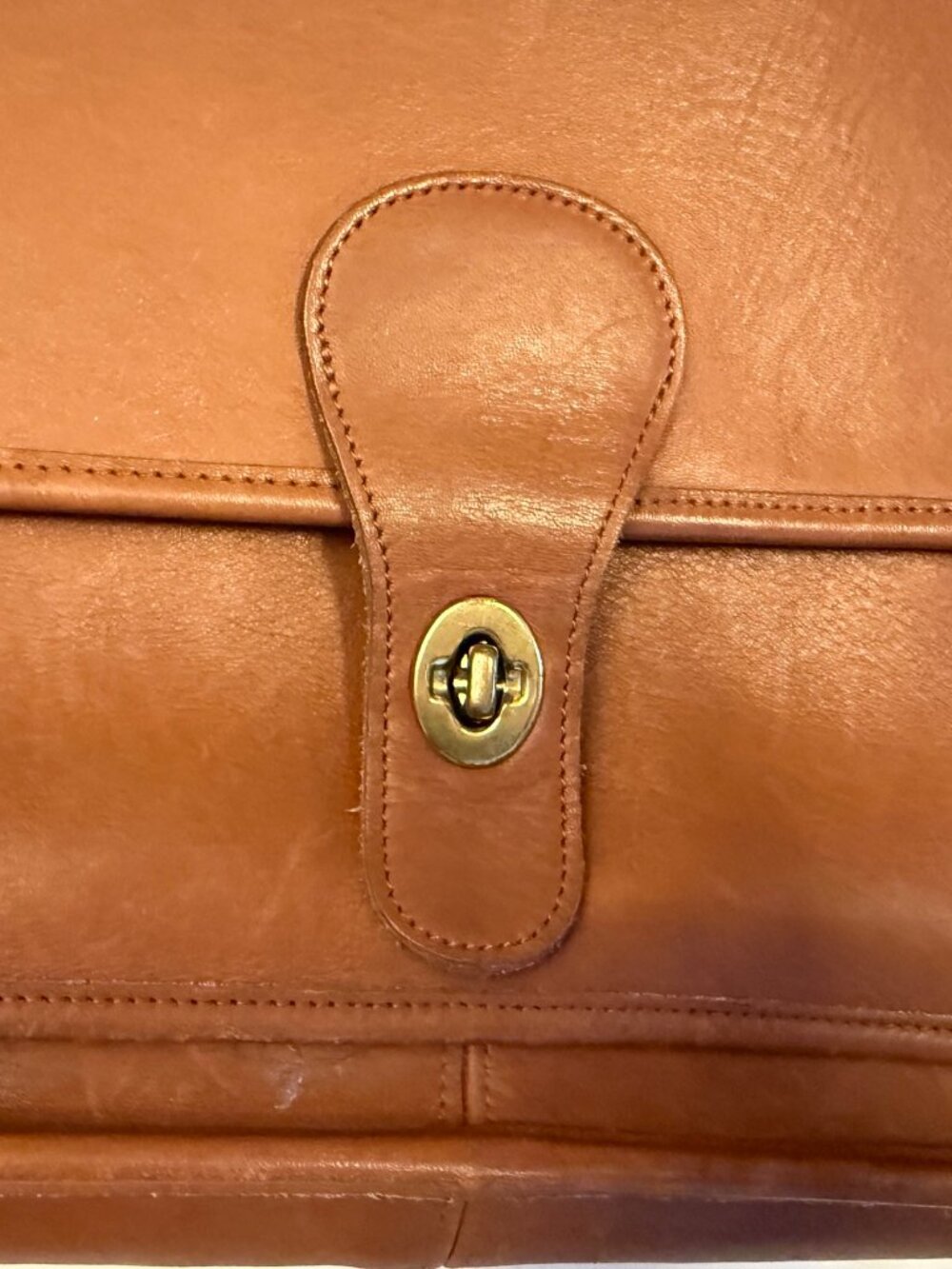 Vintage Coach USA Leather Flap Briefcase Brown Portfolio SN: L5H-5150 - Picture 3 of 8